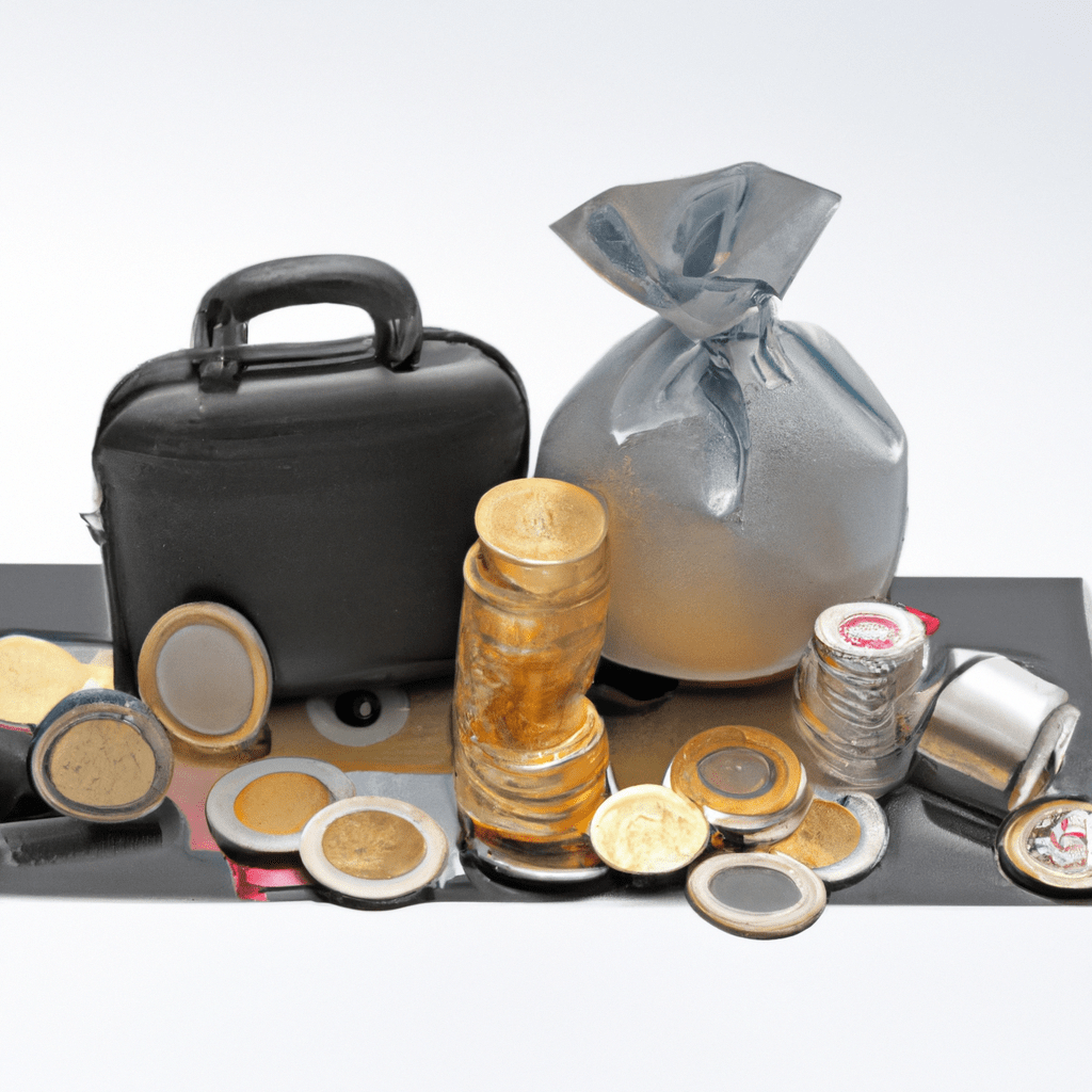 2 - A photo of a diverse investment portfolio with different assets, symbolizing protection against market volatility.. Sigma 85 mm f/1.4. No text.