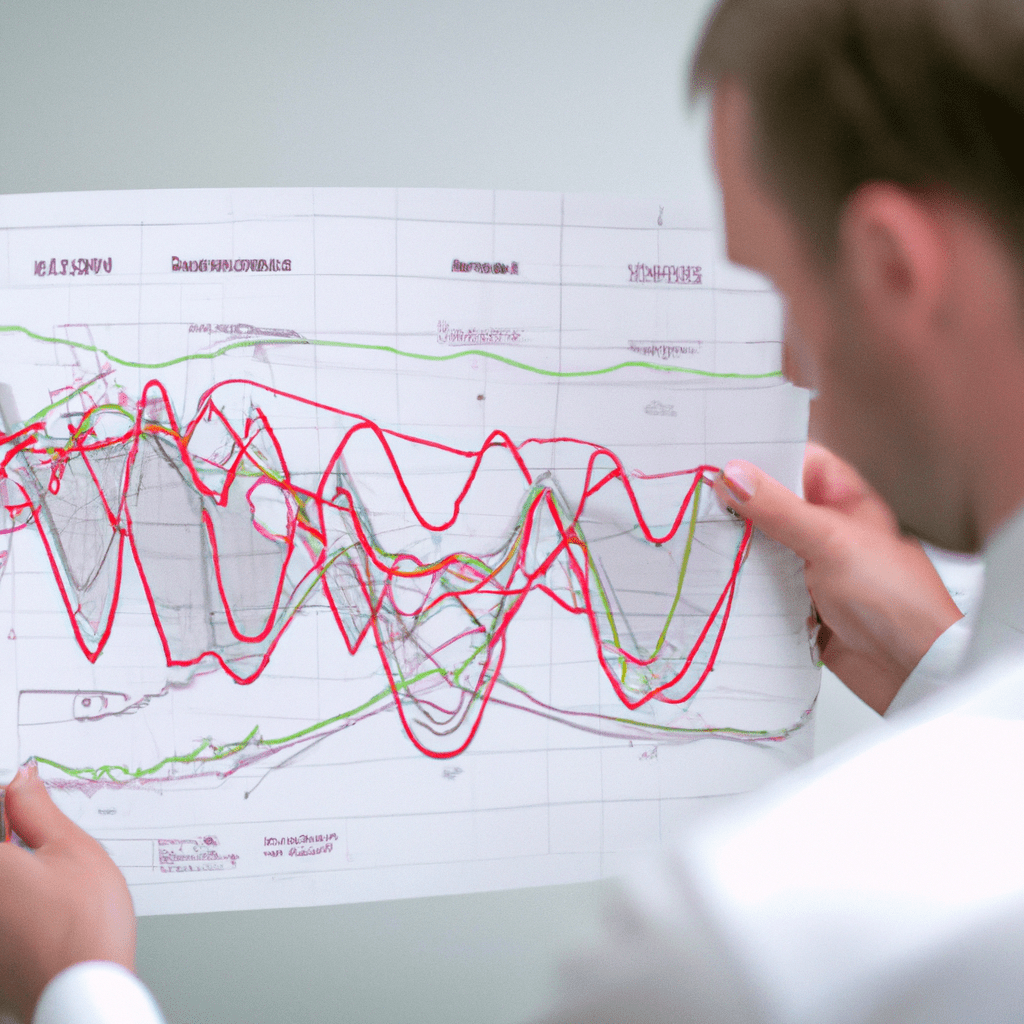 A photo of a businessman analyzing charts and graphs, representing the risks of bond hedging.. Sigma 85 mm f/1.4. No text.