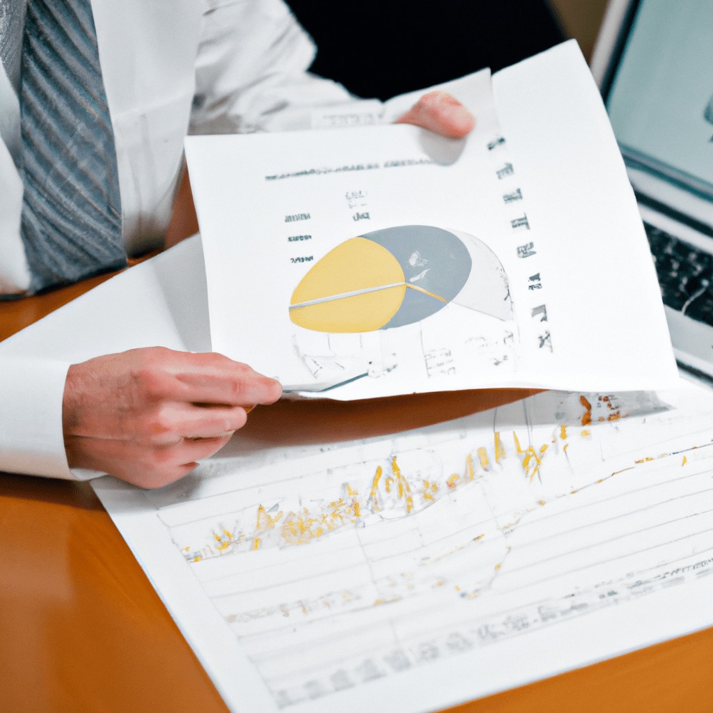 [A photo of a businessman carefully analyzing financial charts and graphs, representing the risks associated with investing in bonds.]. Sigma 85 mm f/1.4. No text.