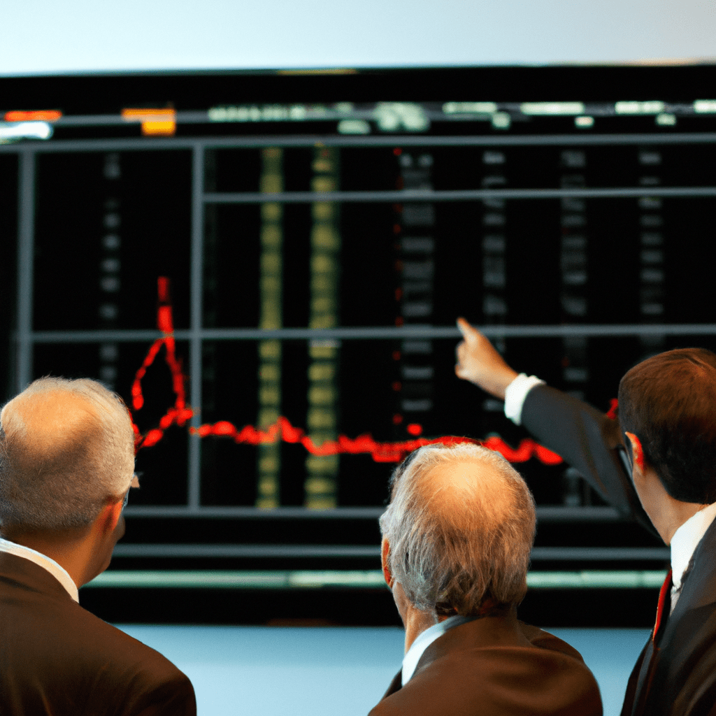 2 - PHOTO: A group of investors discussing investment strategies while reviewing bond fund performance on a large screen. Sigma 24-70 mm f/2.8. No text.. Sigma 85 mm f/1.4. No text.