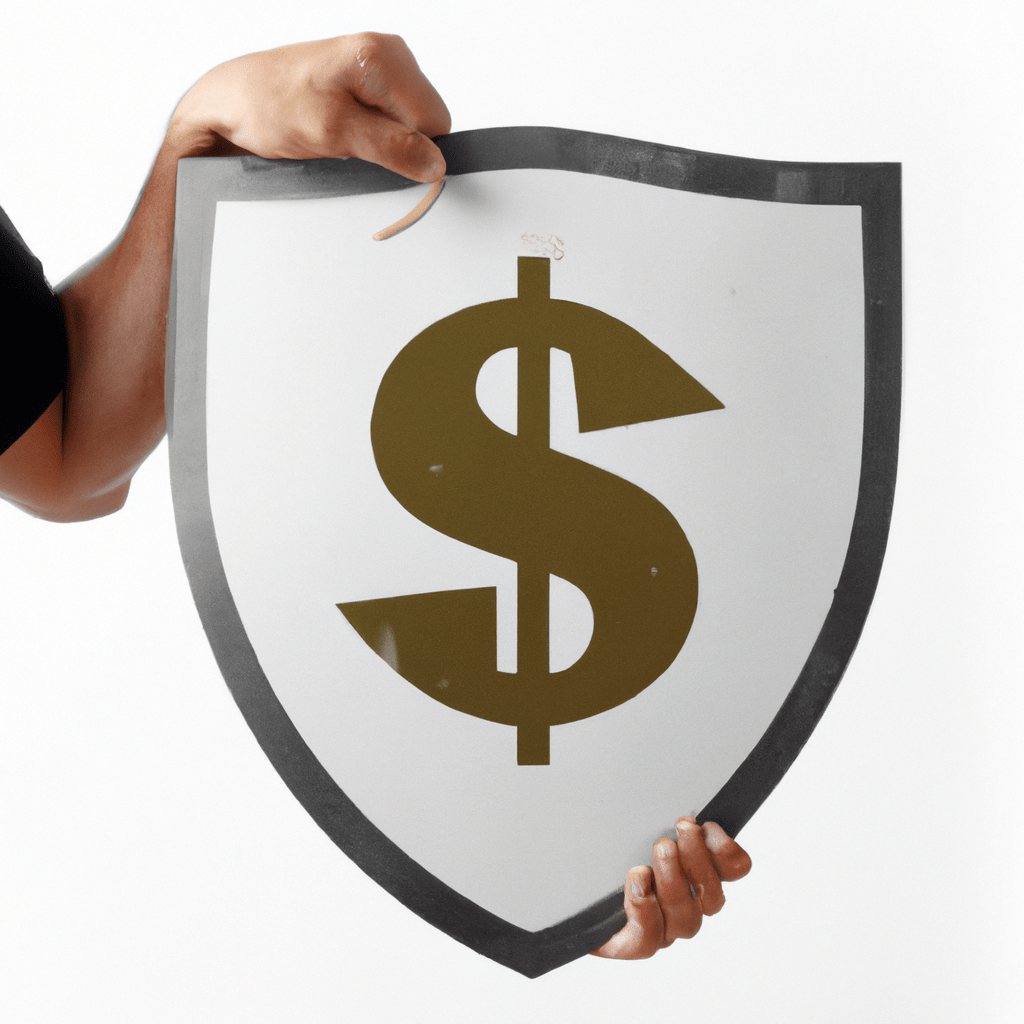 2 - PHOTO: A person holding a shield with a dollar sign on it, representing hedging bond investments against currency fluctuations. Sigma 85 mm f/1.4. No text.. Sigma 85 mm f/1.4. No text.