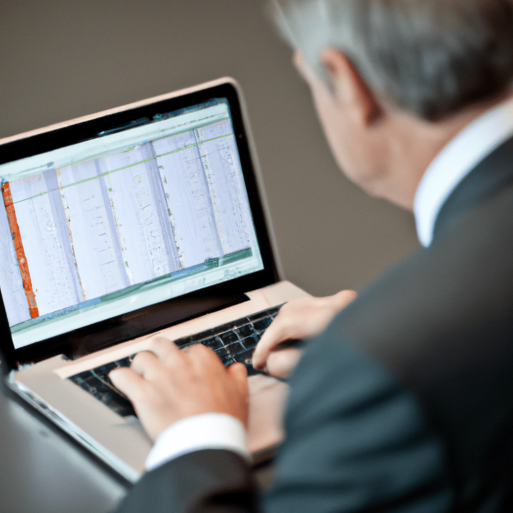 5 - PHOTO: A investor evaluating the historical performance of different bond funds on a laptop. Nikon 70-200mm f/2.8. No text. Sigma 85 mm f/1.4. No text.. Sigma 85 mm f/1.4. No text.