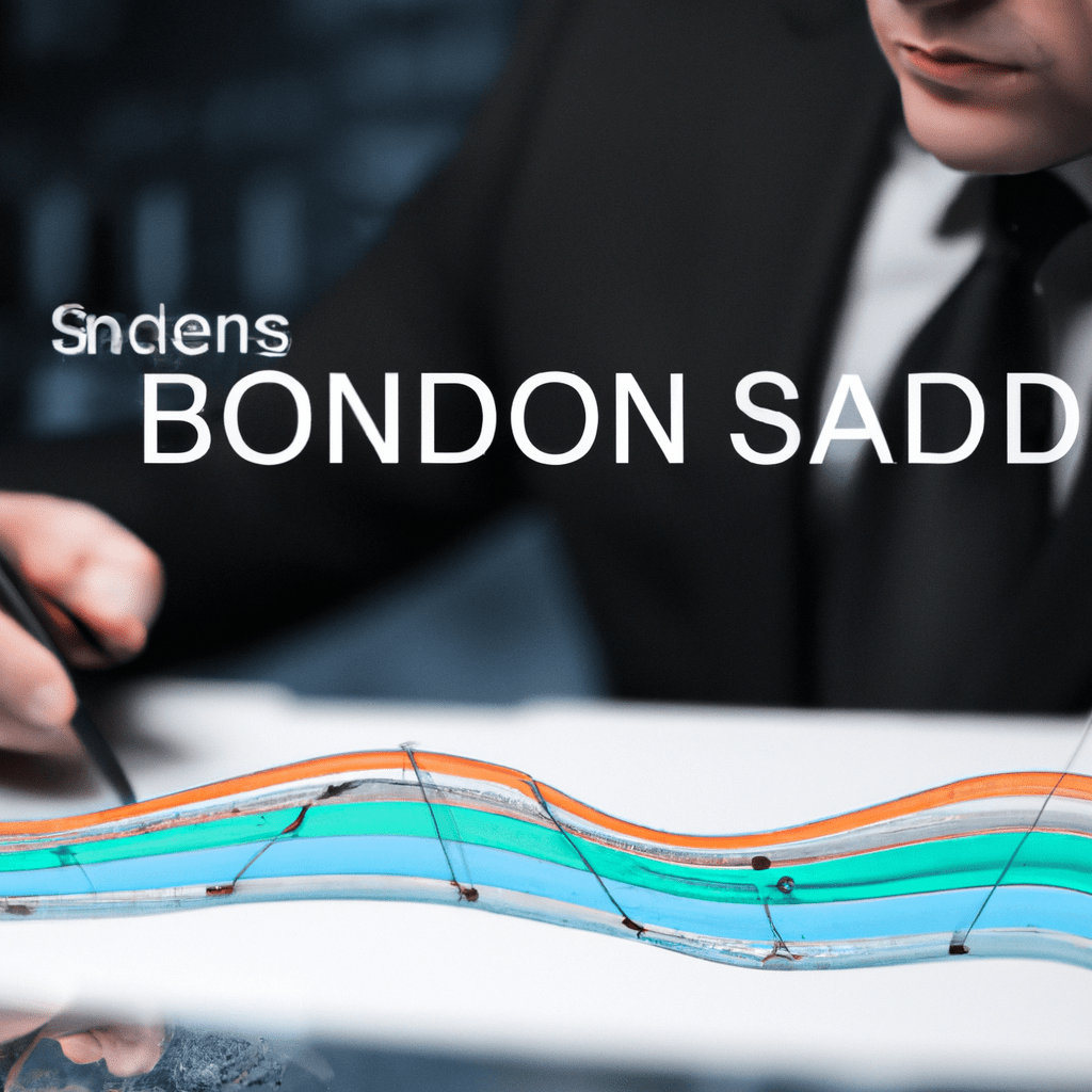 A photo of a businessman evaluating the liquidity risk of bond investments with a graph showing the liquidity of different bond markets. Sigma 85 mm f/1.4. No text.. Sigma 85 mm f/1.4. No text.