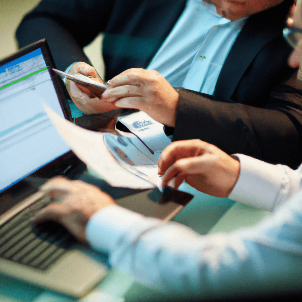 A photo of investors analyzing high yield bond investments. Shot on Sigma 85mm f/1.4.. Sigma 85 mm f/1.4. No text.