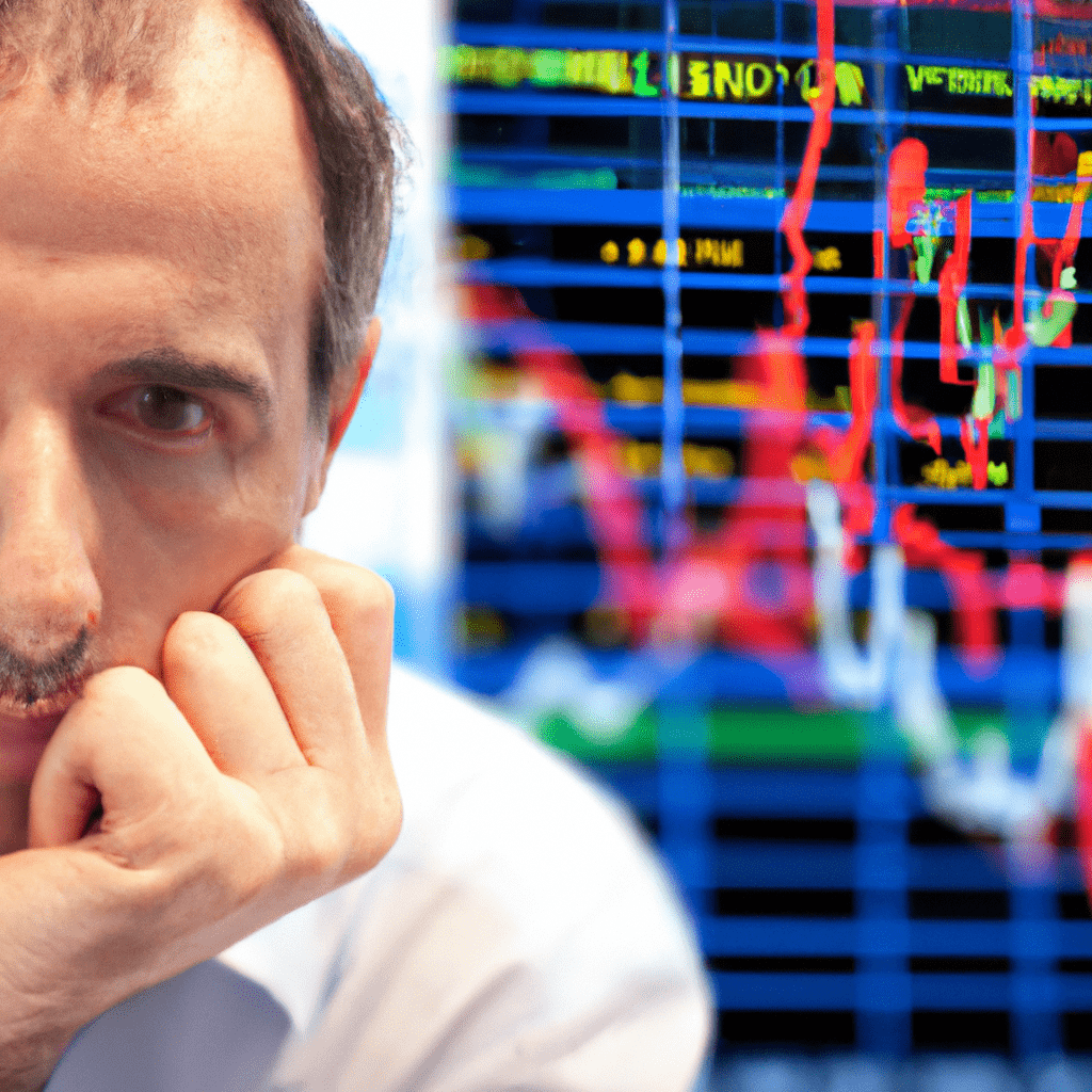 A close-up of a thoughtful investor studying the risks and rewards of market barrier funds, with financial charts and graphs in the background. Sigma 35 mm f/1.4. No text.. Sigma 85 mm f/1.4. No text.